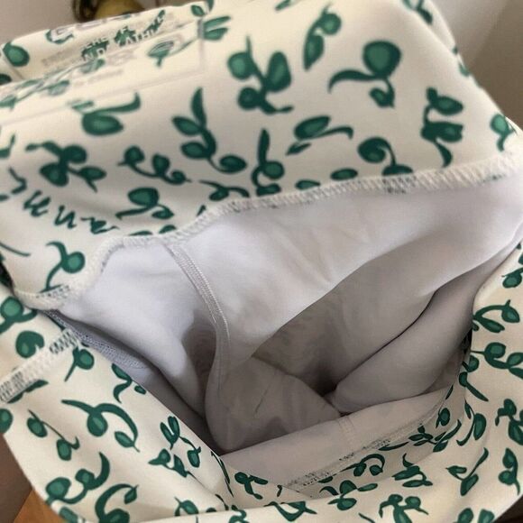 ECHT High waist green floral vines athletic leggings with pockets size XS - Picture 4 of 8